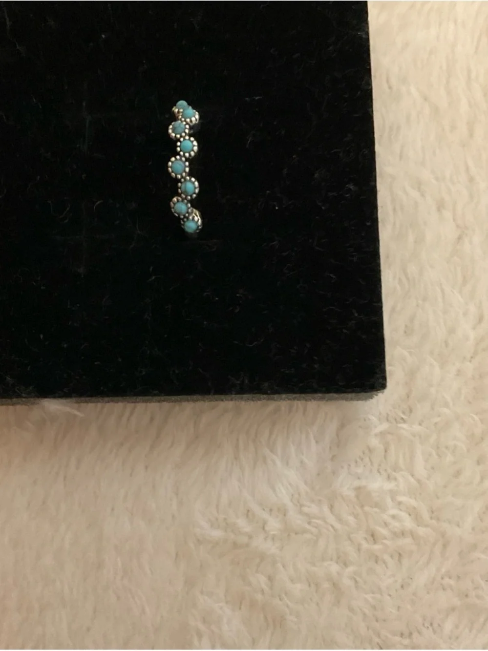 Turquoise Floral Accent Ring - Women Jewelry